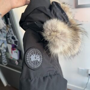 Canada Goose Black Parka with Fur Trim